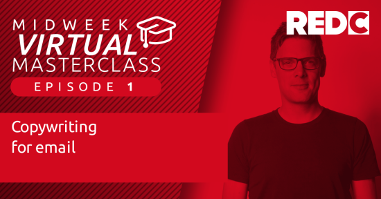Video titlecard for "Copywriting for email" masterclass