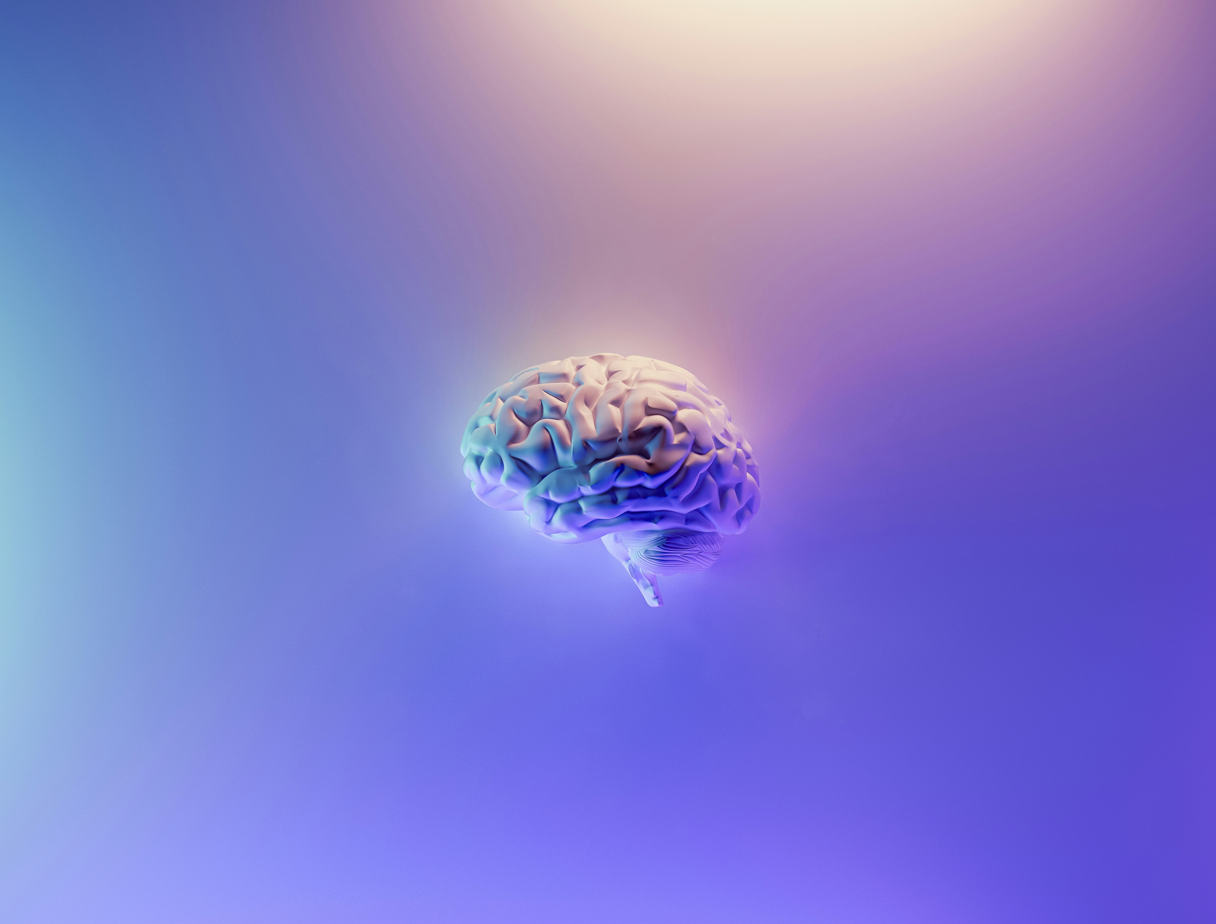 neon style image of a brain