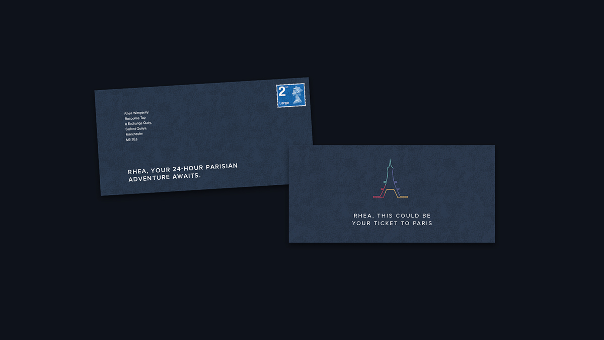 Photo of the direct mail pack for ResponseTap, produced by Red C Marketing