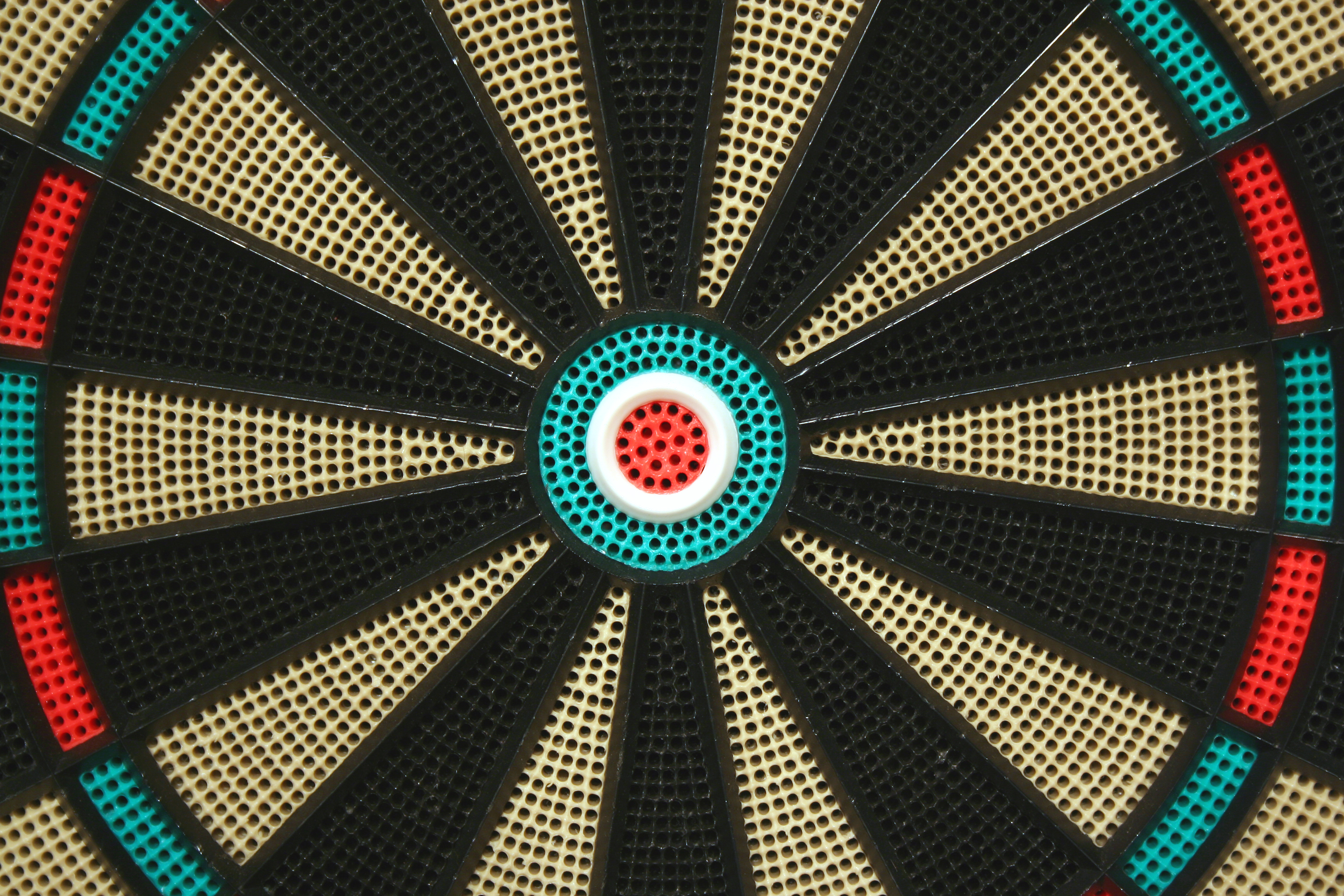 Close up photo of dart board