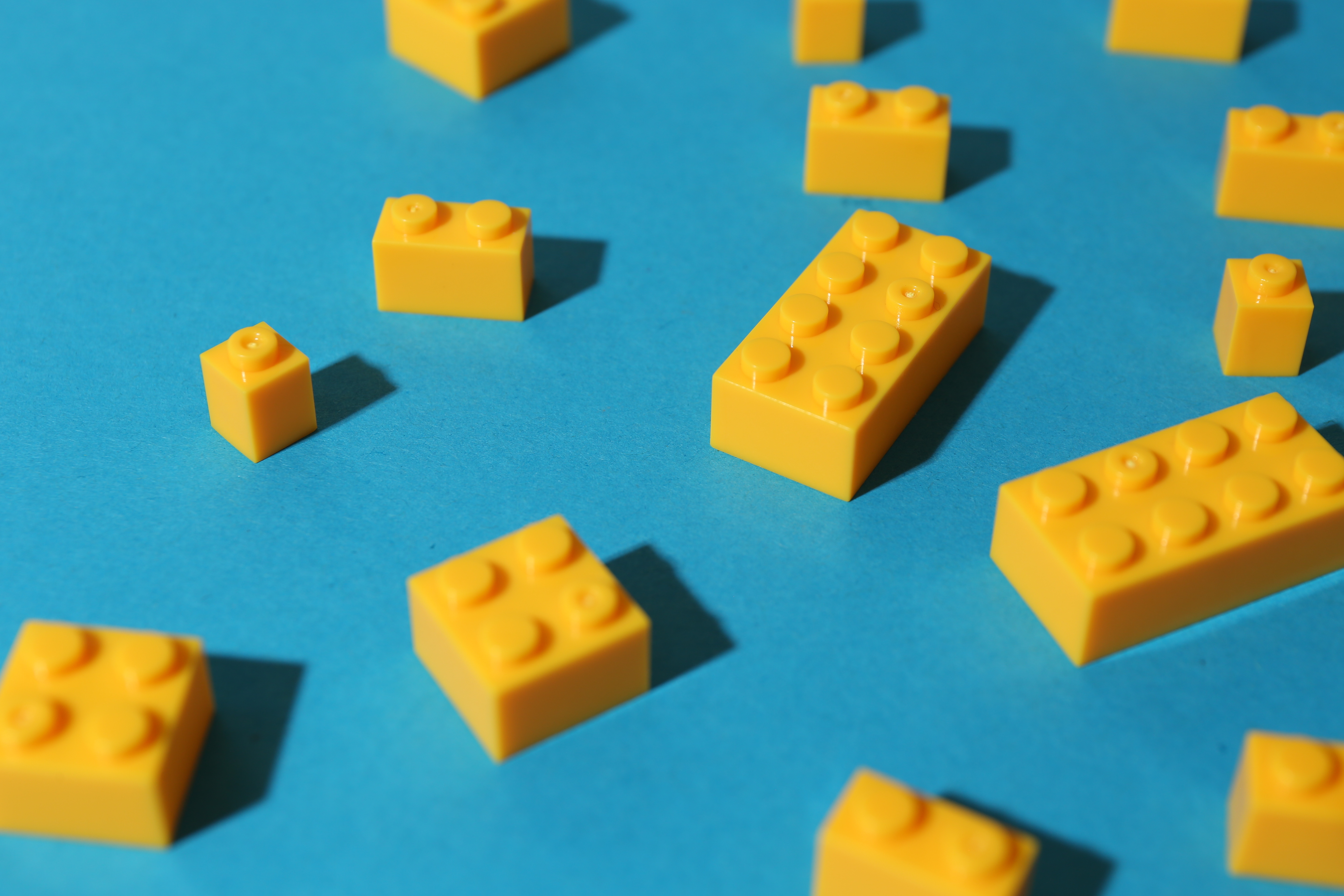 lego bricks on a blue background